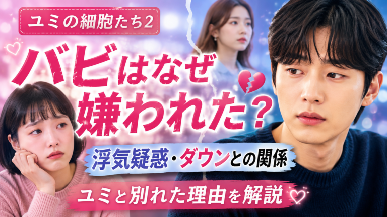 【ユミの細胞たち2】バビはなぜ嫌われた？浮気疑惑・ダウンとの関係・ユミと別れた理由を解説