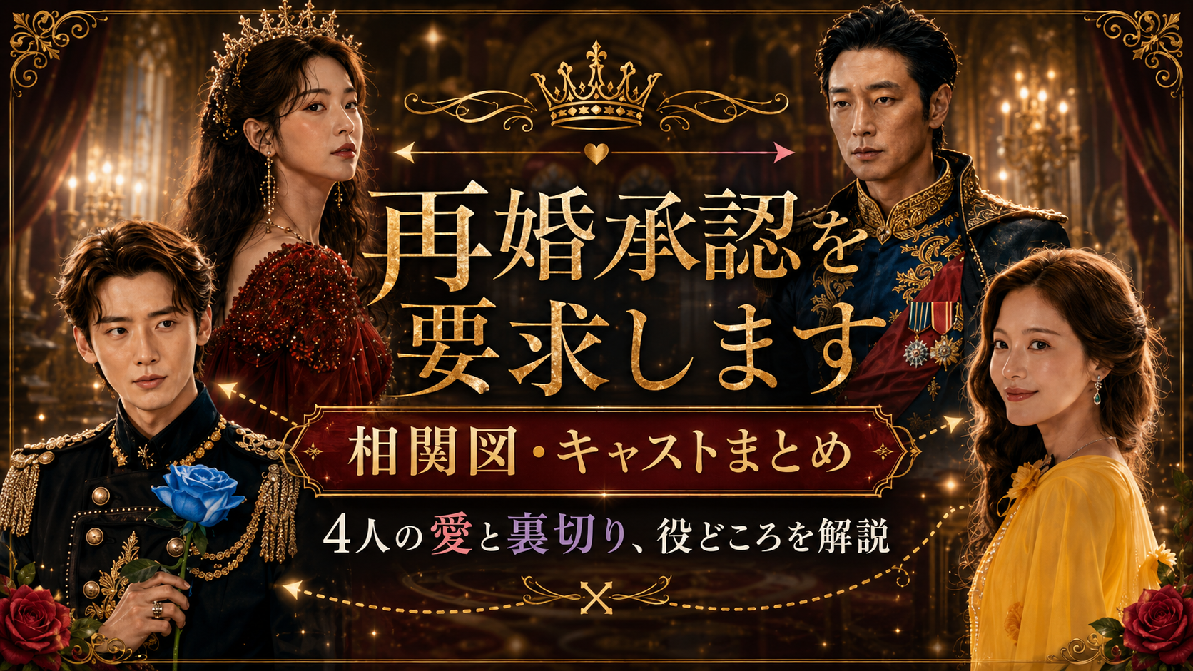 再婚承認を要求しますの相関図・キャストまとめ｜ナビエ、ソビエシュ、ハインリ、ラスタの4人の愛と裏切り