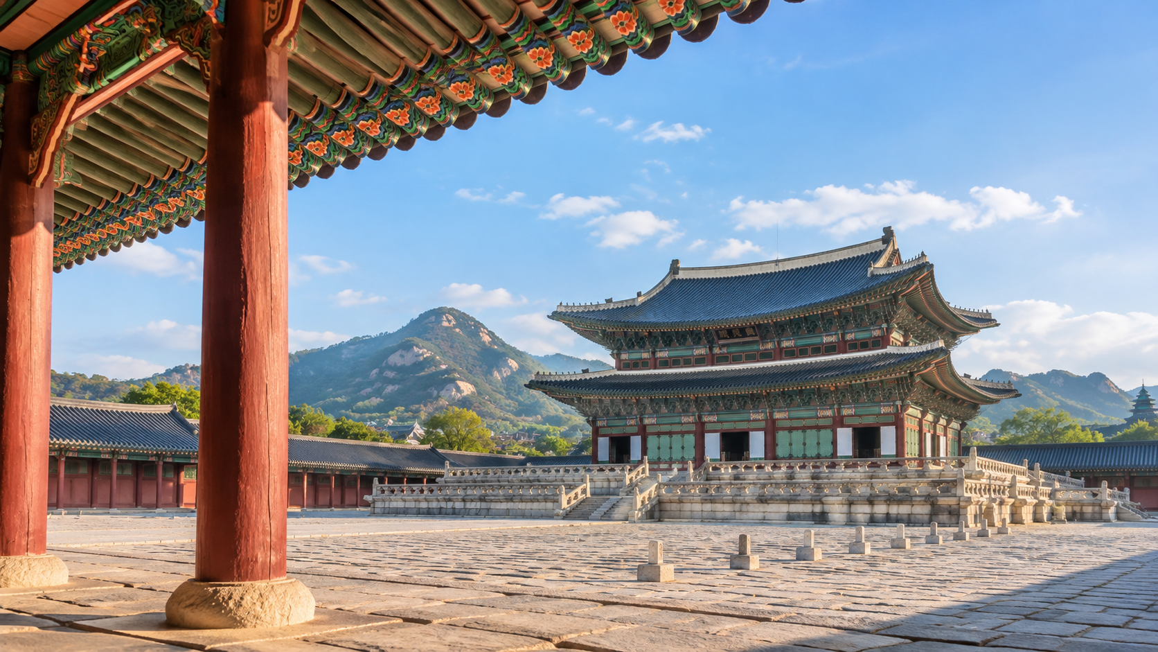 『21世紀の大君夫人』ロケ地・景福宮をイメージした韓国王宮の中庭