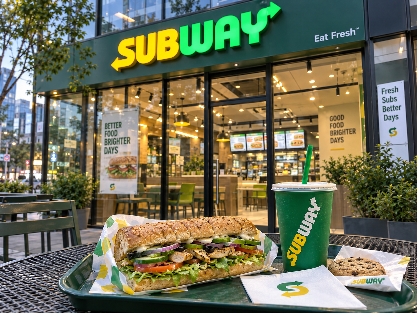 『21世紀の大君夫人』ロケ地・SUBWAY仁川松島8工区店をイメージした店舗とサンドイッチ